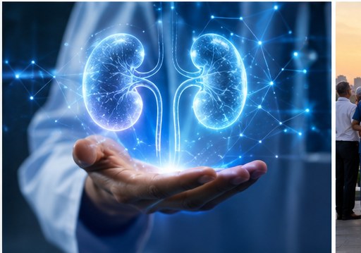 Hands representing collaboration in medical research